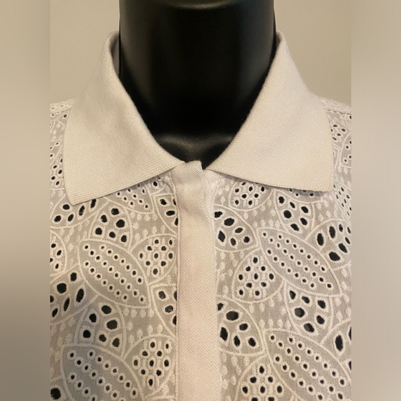 ✨3 for $30 Kooples SPORT Piquet Jersey & Lace Top. Color: White. Size: XS/S - Picture 2 of 11